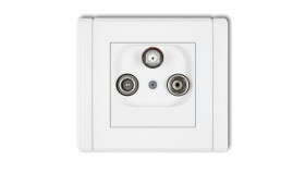 Flexi Gniazdo Antenowe Rtv-Sat Końcowe 1,5Db Biały Fgs