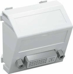 Nośnik multimedialny DVI 45x45mm sw-gr OBO Bettermann, 6104745, szary, (S x W x G) 45 x 45 x 26 mm