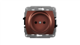 Trend Gniazdo Pojedyncze B/U Brązowy Metalik 9Gp-1P