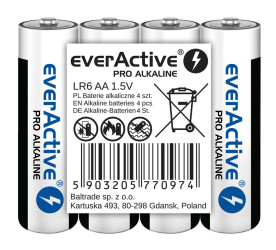 4 x baterie alkaliczne everActive Pro LR6 / AA (taca)