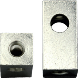 Fastening element, brass, nickel-plated, (L x W x H) 12 x 6 x 6 mm, 169 01 04