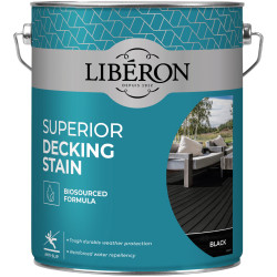 Liberon 126133 Superior Decking Stain Black 5 litre
