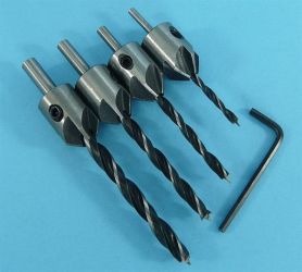 ZESTAW WIERTEŁ Z POGŁĘBIACZEM (4szt)