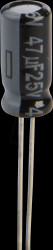 EEUFR1E470 Electrolytic capacitor, radial, 47 µF, 25 V, 105°C, low ESR