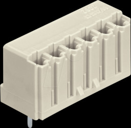 2092-1303 THT 5.0 female multi-point connector, straight, 3-pin