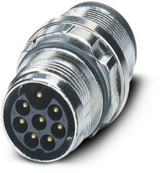 Panel plug, M17, 7 pole, crimp connection, standard/SPEEDCON locking system, straight, 1242778