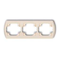 TREND Ramka pozioma potrójna beżowy 1RH-3