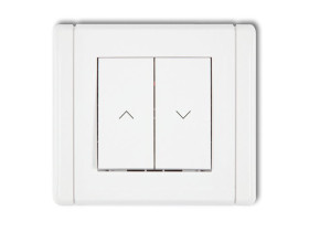 FLEXI Wyłącznik żaluzjowy zwierny przycisk biały FWP-8 KARLIK