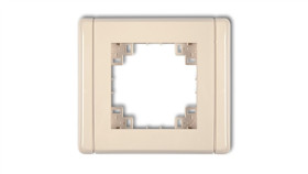 Kompletna Ramka Uniwersalna Pojedyncza Beżowy 1Fr-1