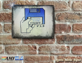 Retro Rustic Amiga Workbench 1.3 Screen Printed onto - Metal Sign