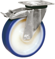 Koło samonastawne średnica kabla 125mm Płyta LAG 200kg wysokość całkowita 160mm