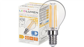 Żarówka Led G45-G E14 230V 4W Filament 470Lm Ww