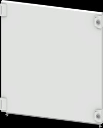 Compartment door, rectangular, sheet steel, (W x H x D) 600 x 650 x 25 mm, light gray, for built-in installation devices, 8PQ206