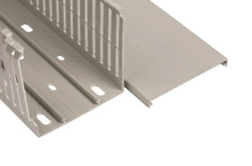 Korytko grzebieniowe samogasnące 80x80 szare z pokrywą UV ECS8080 /2m/