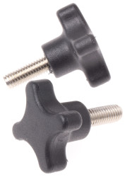 Pokrętło mocujące M8 długość gwintu: 20mm średnica pokrętła 40mm średnica gwintu: 8mm Z czterema ramionami Kołek