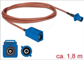 89669 HF cable, FAKRA C socket &gt; FAKRA C plug, 1.8m