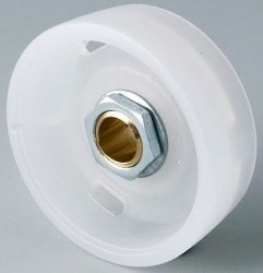 Rotary knob, 6.35 mm, PC, transparent, Ø 33 mm, H 14 mm, B8233631