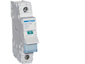 Rozłącznik izolacyjny 1-fazowy 1P 125A 230V SBN199 HAGER