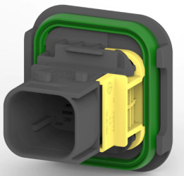 Plug, unequipped, 4 pole, straight, 2 rows, black, 1-1703808-1