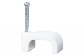 Uchwyt kablowy z gwoździem płaski - 2x0,5 5/3 - op. 100 szt.