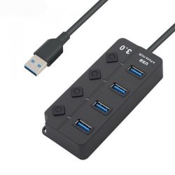 Aktywny Hub USB 3.0 - 4 porty z włącznikami