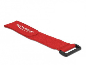 Delock Opaska kablowa na rzepy (D x S) 280 mm x 38 mm czerwony 3 szt.