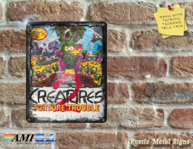 Creatures 2 - Amiga/C64Video Game Artwork on Rustic - Metal Sign