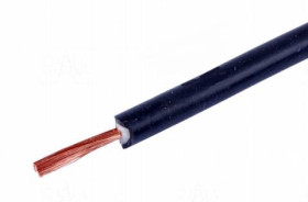 PRZEWÓD SILIKONOWY 1mm CZARNY.