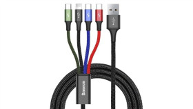 Zestaw Kabli Zasilający Baseus Ca1t4-B01 (Usb - Lightning, Micro Usb, Usb...
