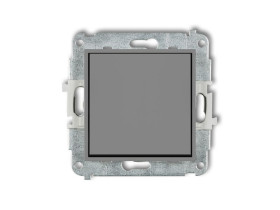 MINI Wyłącznik zwierny przycisk (jeden klawisz bez piktogramu) szary mat 27MWP-4.1 KARLIK