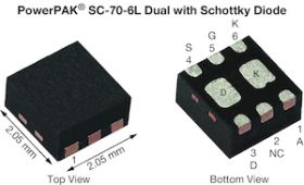 SiA811ADJ P-Channel 20 V (D-S) MOSFET with Schottky Diode