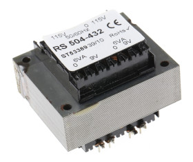 Transformator do druku 9V ac 115 V ac, 230 V ac 2 wyjścia THT 12VA