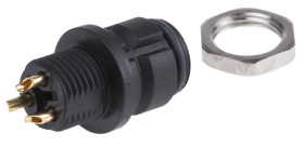 Złącze wielostykowe przemysłowe 3-pinowe Subminiaturowe, panelowe Gniazdo binder