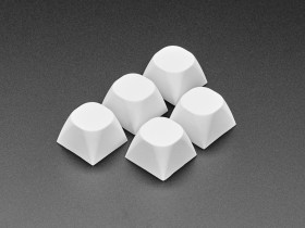 Adafruit White MA Keycaps for MX Compatible Switches - 5 pack