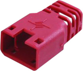 Cable grommet, cable Ø 6 mm, without detent lever protection, L 22.35 mm, plastic, red, 100001195