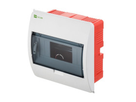 Rozdzielnica podtynkowa 8 modułowa 1x8M drzwi transparentne IP40 ELEGANT RP 2412-01 ELEKTRO-PLAST NASIELSK