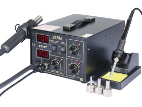 Stacja lutownicza 2w1 852D+ hotair Kompresor + Lutownica Grotowa