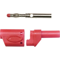 Mueller BU-3110410-2 Jack Plug Red Fully Insulated Stackable 4mm