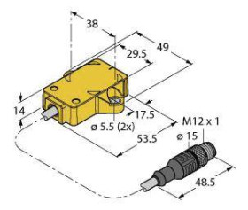 Turck Czujnik wychylenia Ri360P1-QR14-ELU4X2-0,3-RS5/S97
