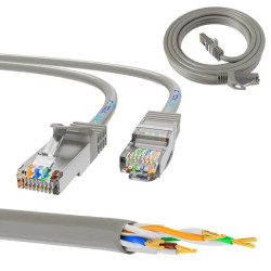 Patchcord LAN Miedź Kabel sieciowy skrętka Extralink Kat.5e UTP 1m