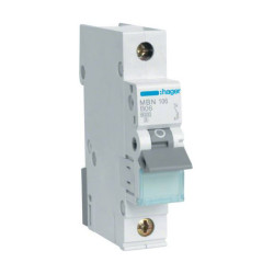 Hager MBN106 Circuit Breaker 6A 230/400V IP2x Thermal &amp; Short-Circuit Protection