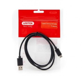 UNITEK Kabel USB 2.0 typ-C (wtyk / wtyk) QuickCharge 2.0 czarny 1m