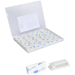 TruComponents 41227 Cable mount Self-adhesive Ribbon cbl/resealable Wh 50pcs
