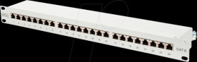 DN-91624S Patchpanel, 19", 24-Port, Cat.6, 1 HE