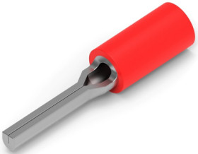 Insulated pin cable lug, 0.3-1.42 mm², AWG 22 to 16, red, 165167