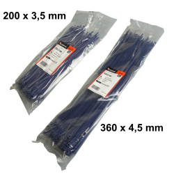 Opaski zaciskowe 200x3,5 mm z opiłkami metalu wykrywalne 100 sztuk BMBDT2036E