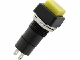 Przełącznik on-off kwadratowy plastik żółty