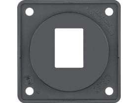 Integro Flow Płytka nośna 1 pojedyncza do gniazd modularnych AMP antracyt 945572505 HAGER