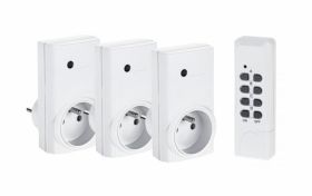 Gniazdo sieciowe sterowane pilotem (małe) - 3 szt