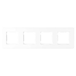 Ramka poczwórna, plastikowa, biała, QUAD Electromalt, QAD1004W